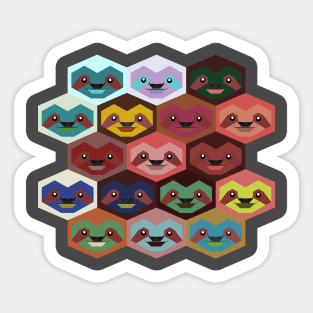 colorful sloth Sticker